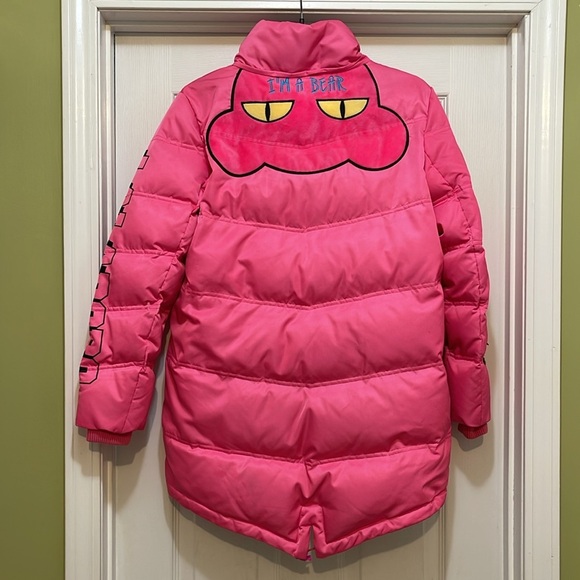 Lalabobo - pink puffer parka with embellishments- size M - Picture 2 of 14
